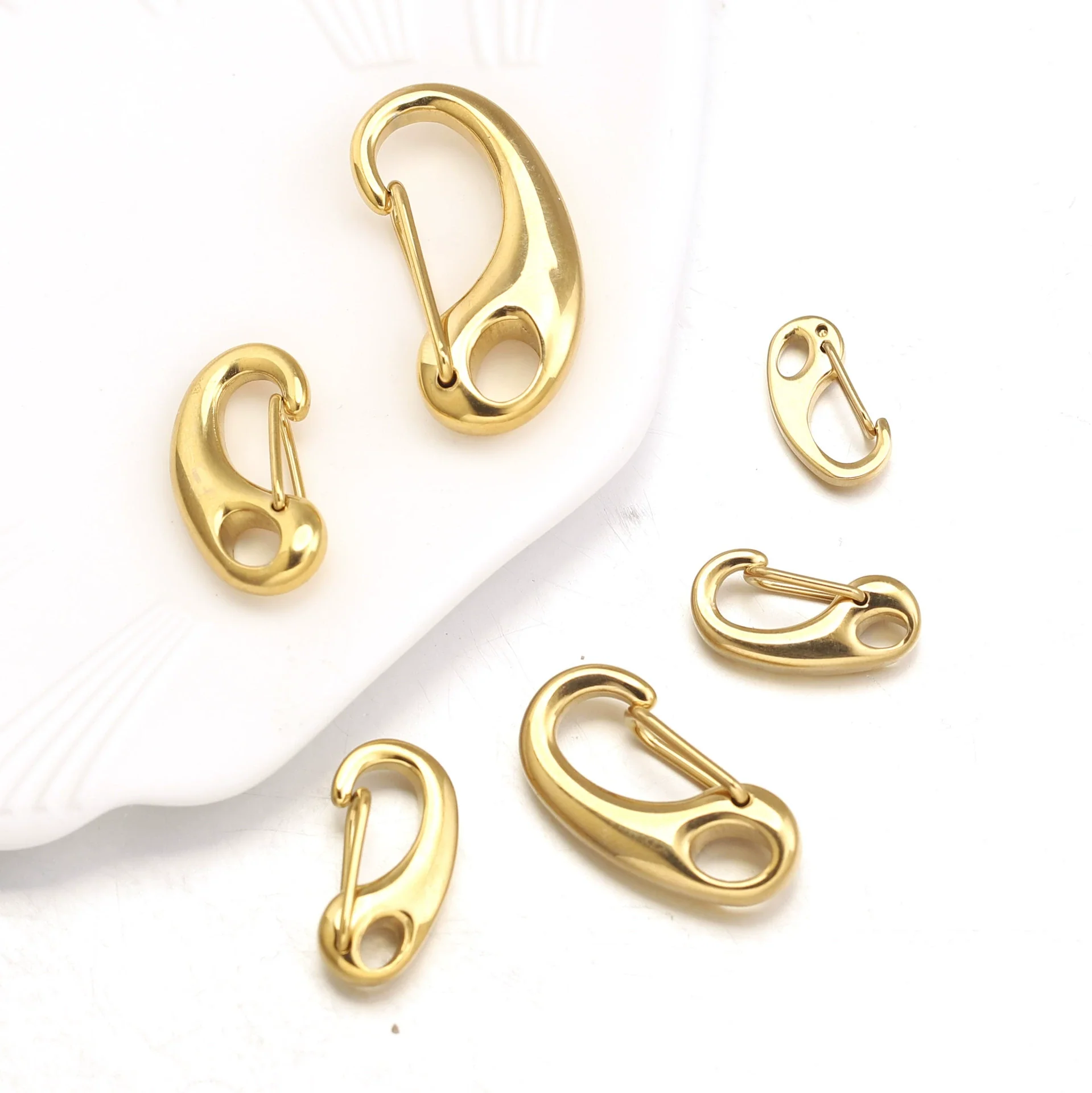 Stainless Steel And Titanium Steel Dshaped Mountaineering Buckle For Diy Jewelry Electroplated For Male Suitable For Leather Rope Necklace And Bracelet - Image 2