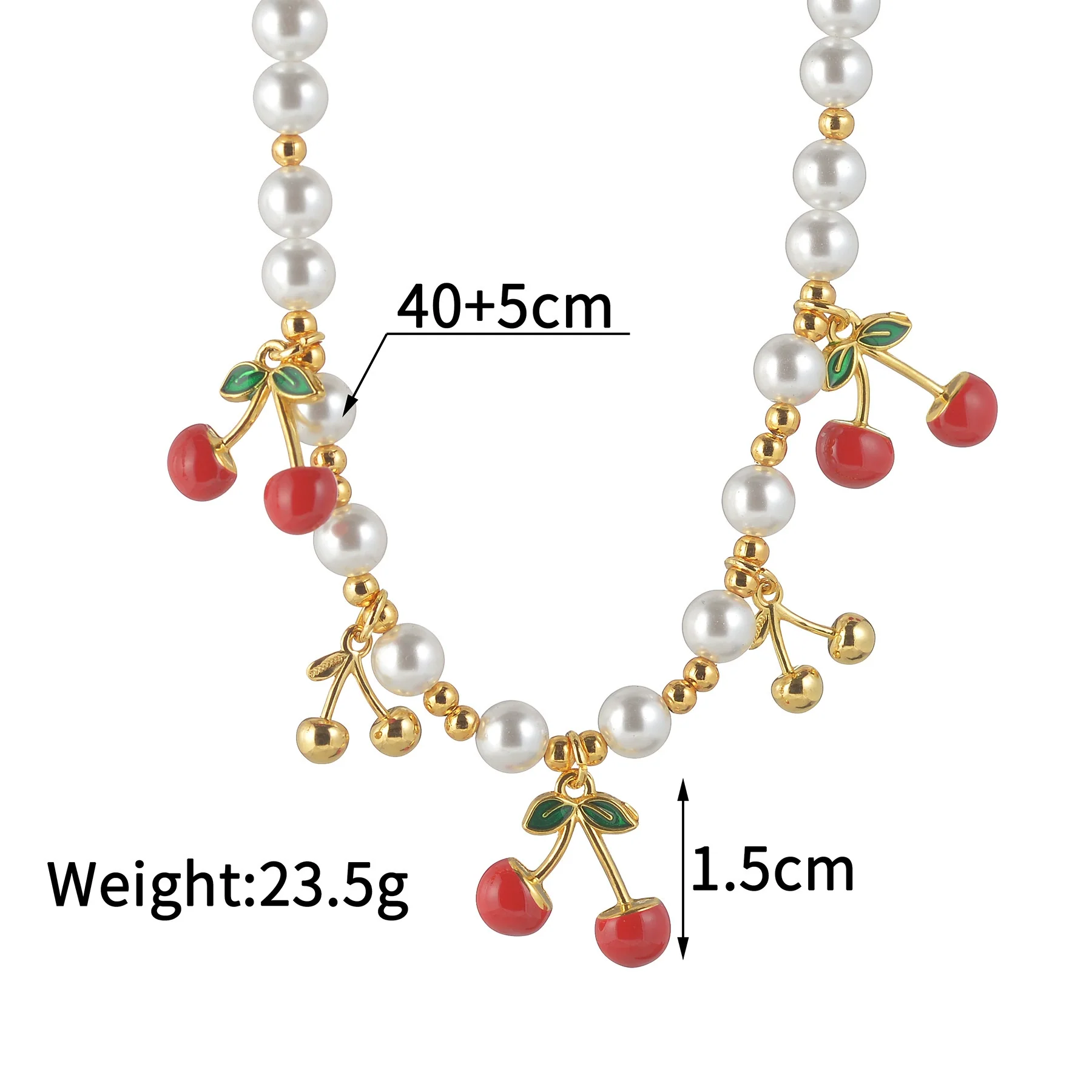 Stainless Steel And Titanium Steel Fruit Pattern Necklace For Women - Image 8