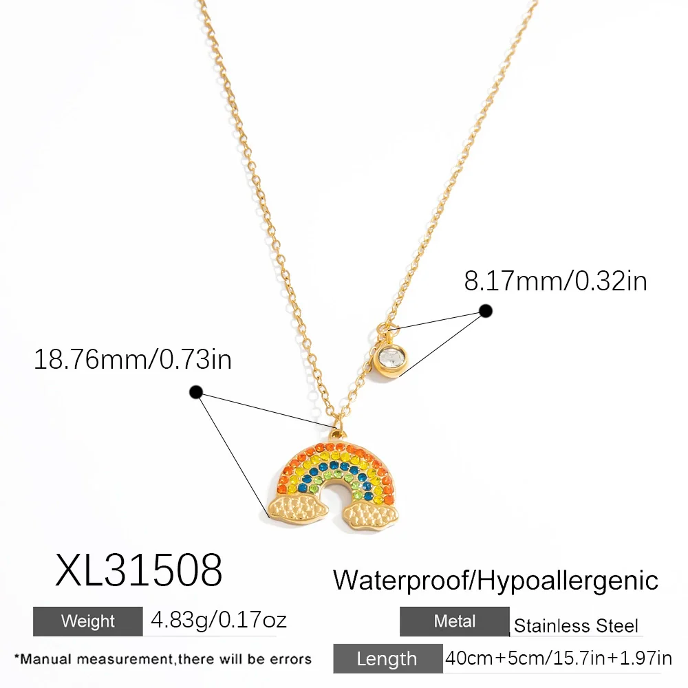 Stainless Steel And Titanium Steel Fruit Pendant Necklace Electroplated With 18K Real Gold For Women - Image 9