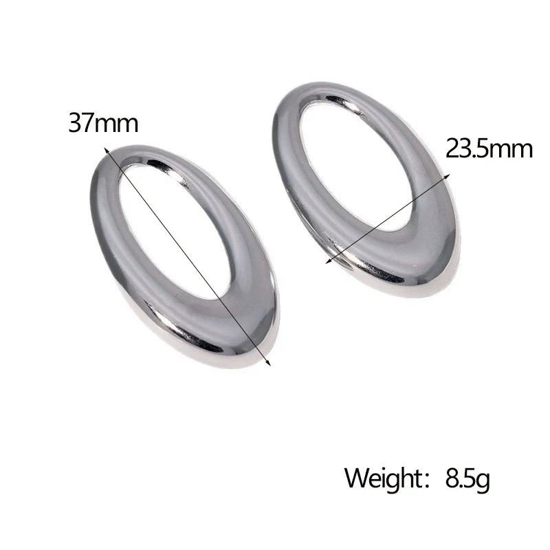 Stainless Steel And Titanium Steel Geometric Earrings With Electroplating Minimalist Style For Women - Image 7