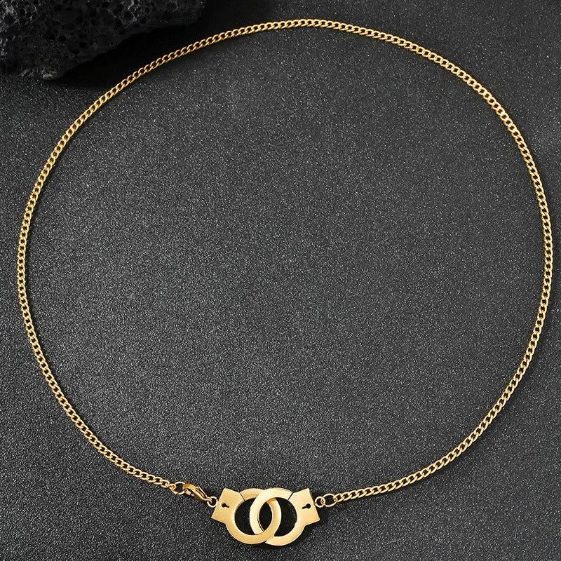 Stainless Steel And Titanium Steel Geometric Handcuffs Style Jewelry For Men And Women With Electroplating Treatment - Image 4