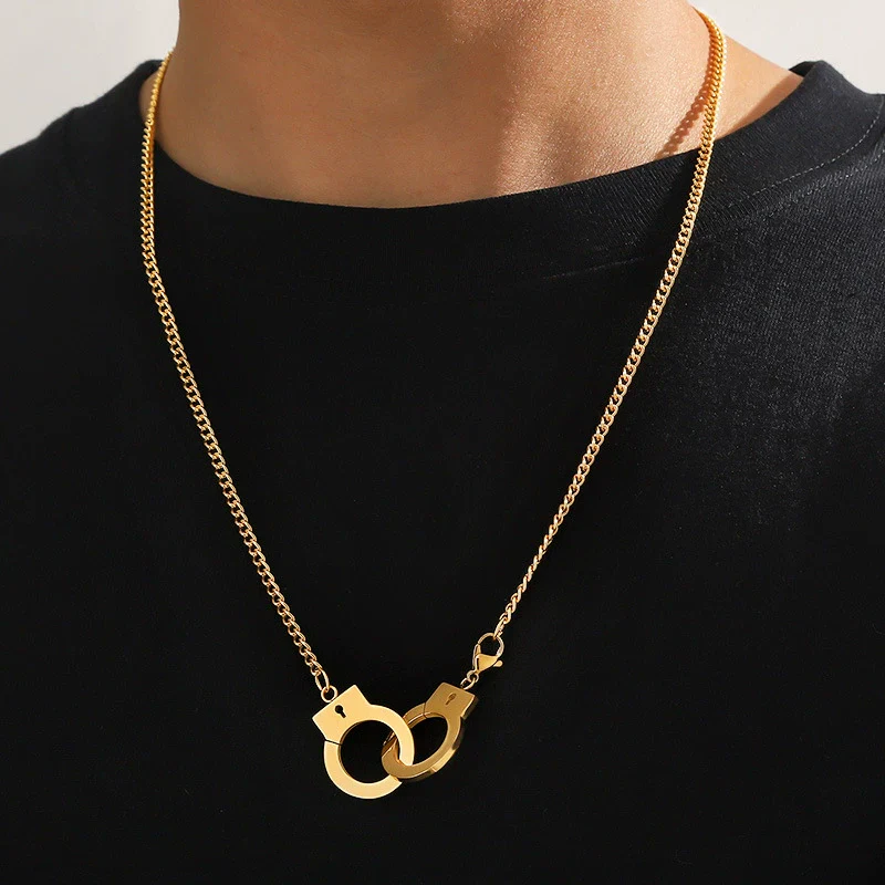 Stainless Steel And Titanium Steel Geometric Handcuffs Style Jewelry For Men And Women With Electroplating Treatment - Image 6