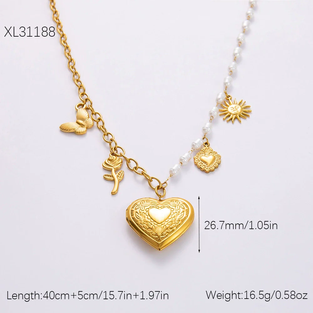 Stainless Steel And Titanium Steel Geometric Sunflower Tarot Pendant Clavicle Chain Jewelry For Women With Electroplating - Image 11