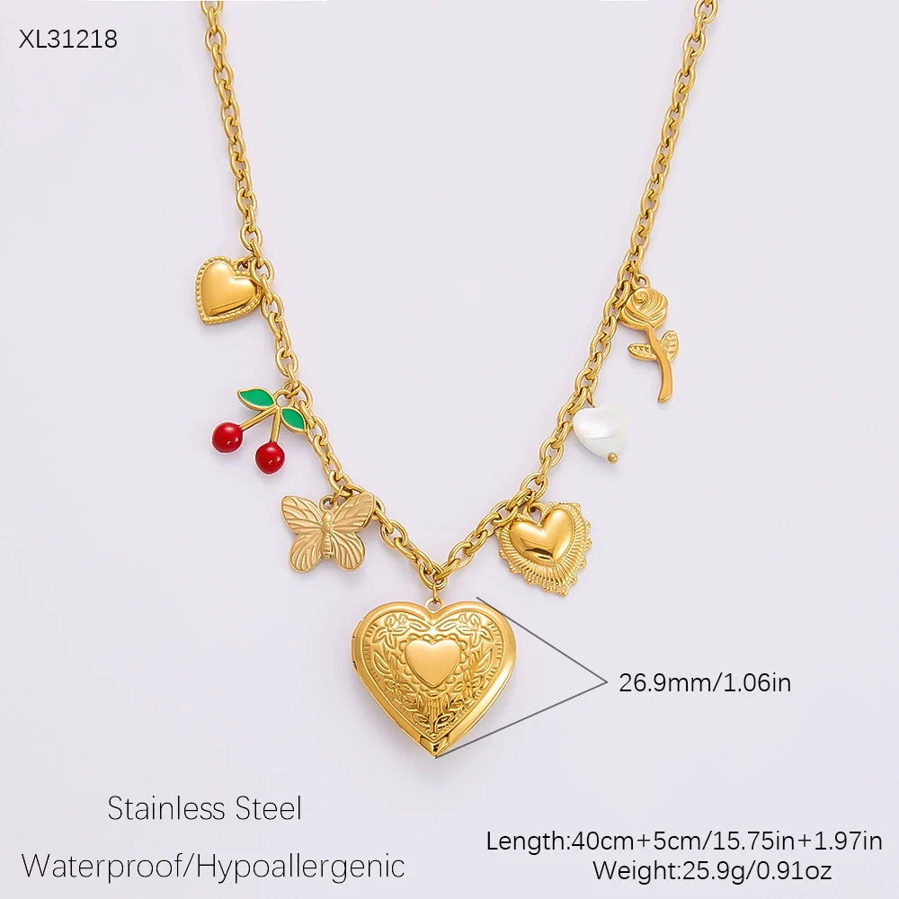 Stainless Steel And Titanium Steel Geometric Sunflower Tarot Pendant Clavicle Chain Jewelry For Women With Electroplating - Image 18