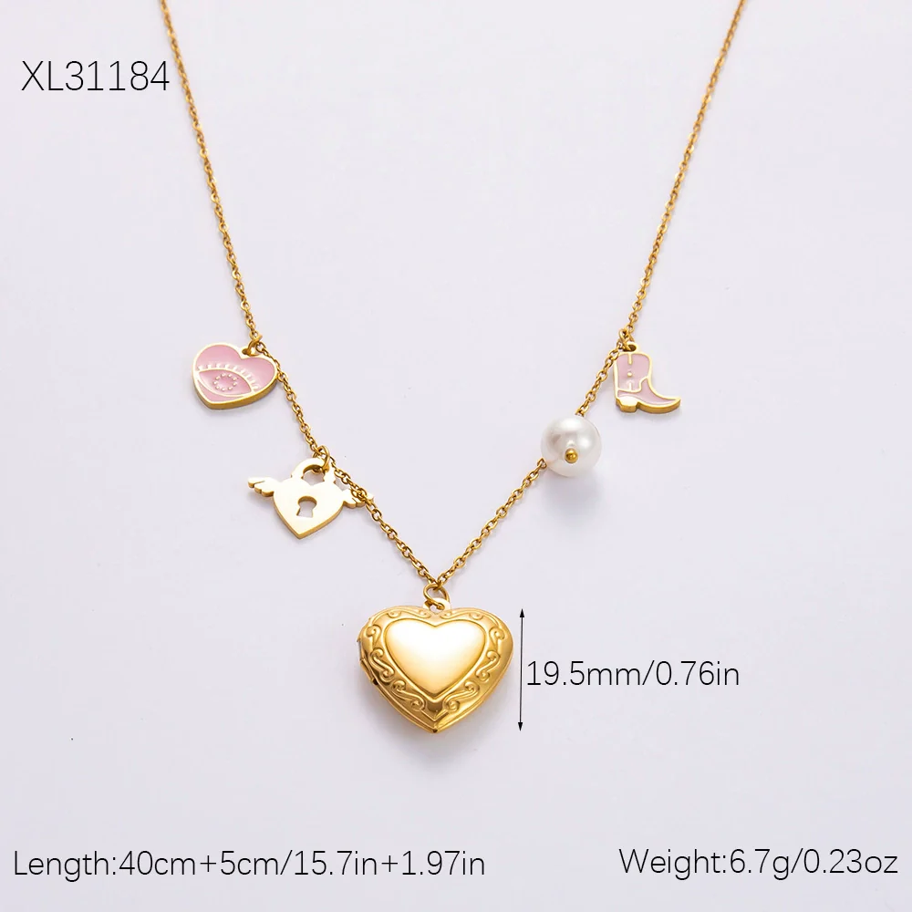Stainless Steel And Titanium Steel Geometric Sunflower Tarot Pendant Clavicle Chain Jewelry For Women With Electroplating - Image 9