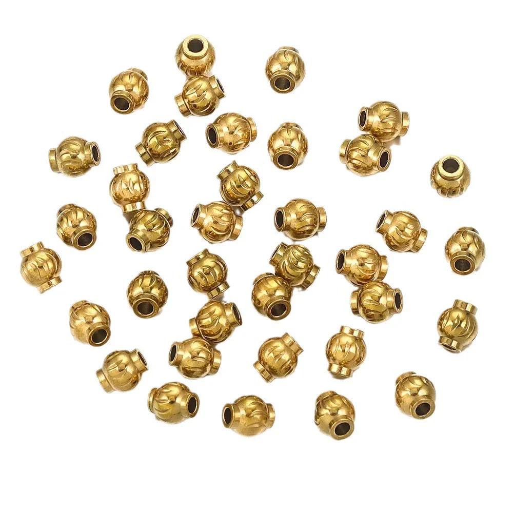 Stainless Steel And Titanium Steel Lantern And Curved Beads Vacuum Goldplated Electroplated Diy Handmade Jewelry Accessories Beads - Image 5