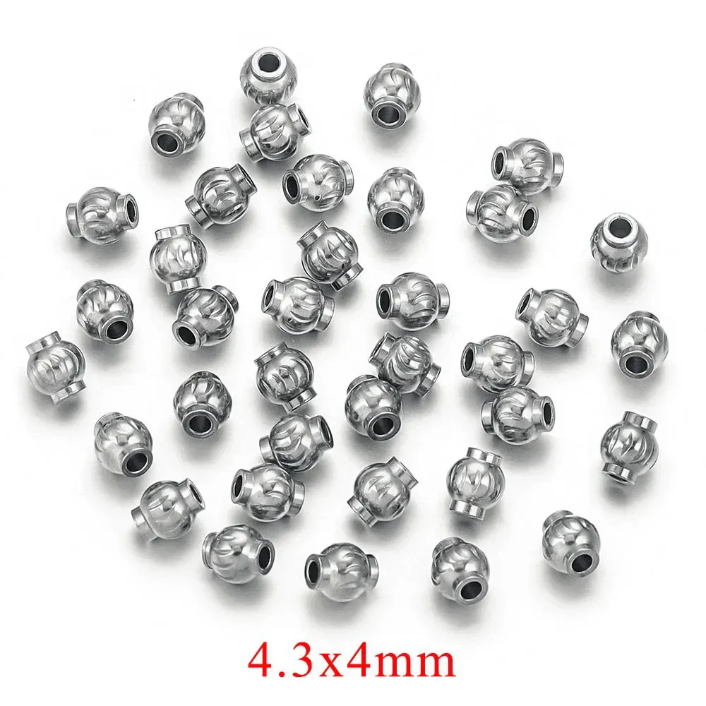 Stainless Steel And Titanium Steel Lantern And Curved Beads Vacuum Goldplated Electroplated Diy Handmade Jewelry Accessories Beads - Image 6