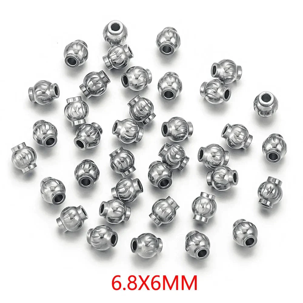 Stainless Steel And Titanium Steel Lantern And Curved Beads Vacuum Goldplated Electroplated Diy Handmade Jewelry Accessories Beads - Image 8