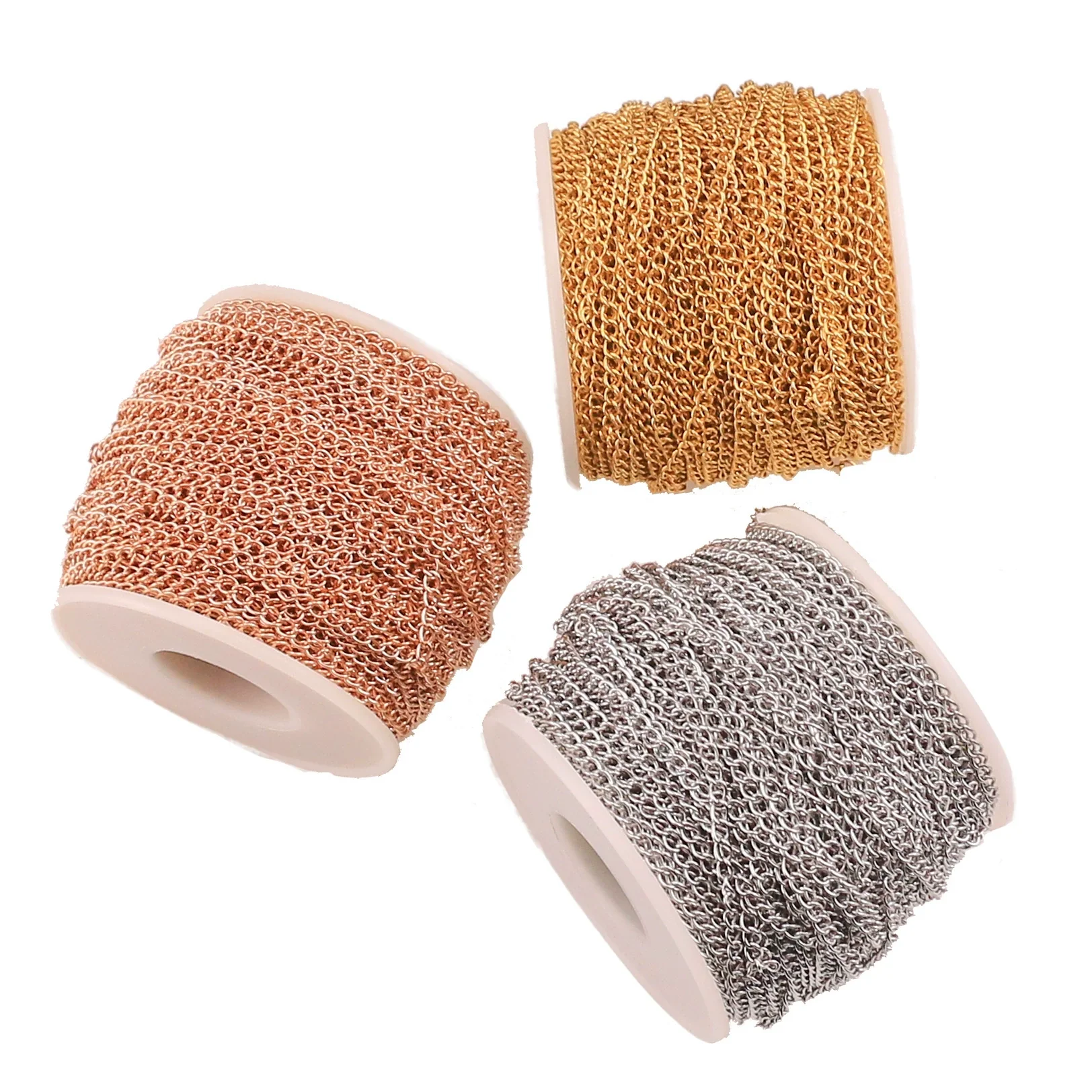 Stainless Steel And Titanium Steel Tail Chain And Extended Chain Diy Handmade Jewelry Accessories With Electroplating Treatment