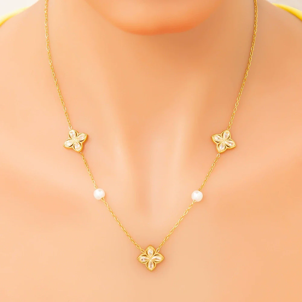 Stainless Steel And Titanium Steel Women's Collarbone Necklace Electroplated Fashion Minimalist Style - Image 4