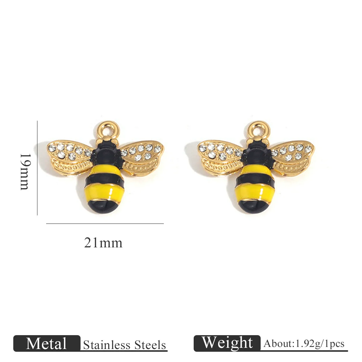 Stainless Steel Animal Bee Hummingbird Fish Dripping Oil Cartoon Style Diy Craft Supplies Pendant For Earrings Bracelet Necklace - Image 5