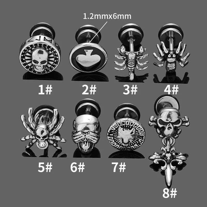 Stainless Steel Animal Zodiac Style Polish Earrings - Image 2