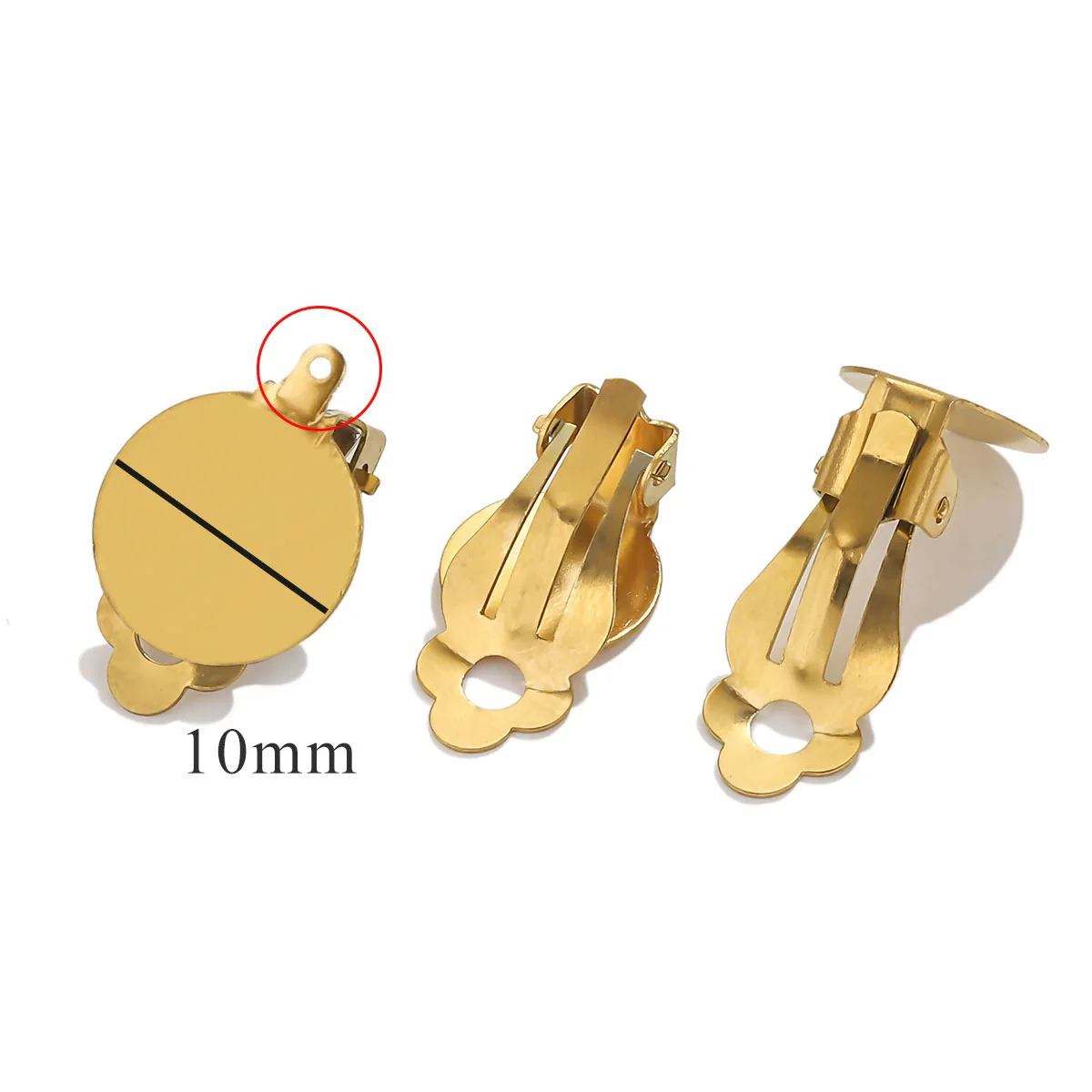 Stainless Steel Antiallergy Electroplated Diy Handmade Ear Clip Jewelry - Image 15