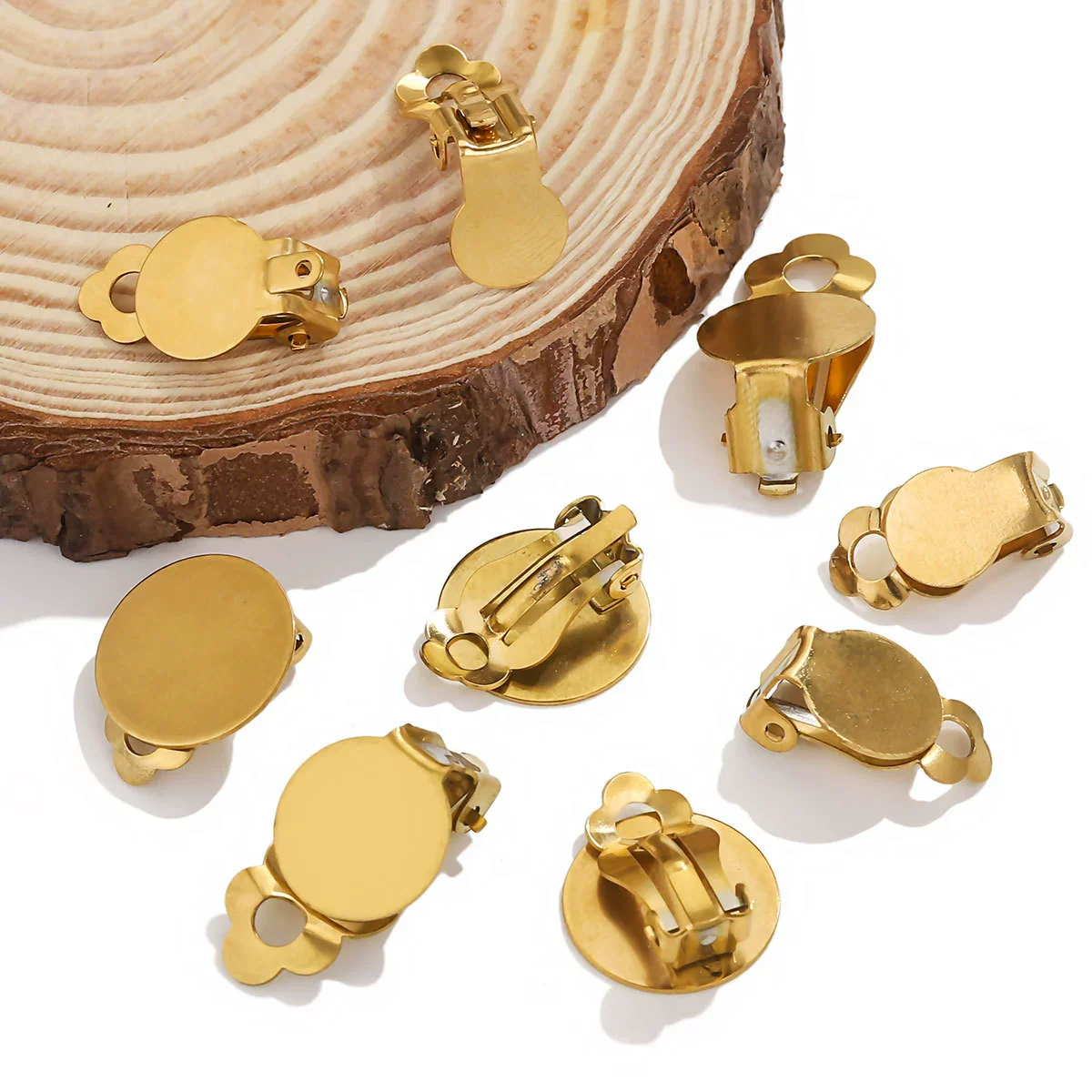Stainless Steel Antiallergy Electroplated Diy Handmade Ear Clip Jewelry - Image 2
