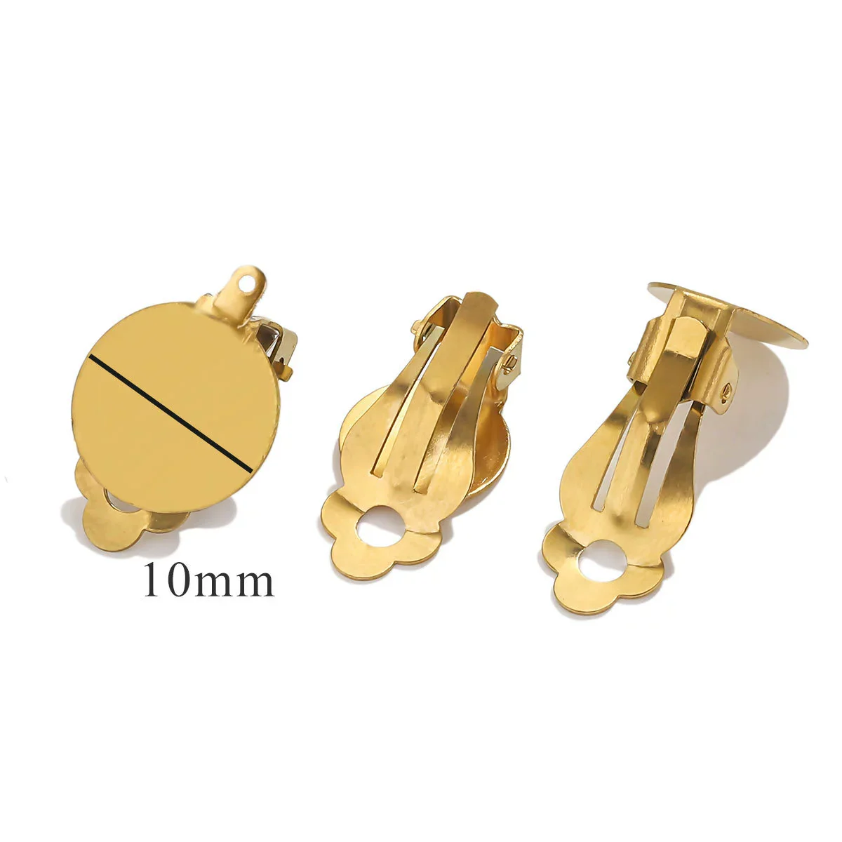 Stainless Steel Antiallergy Electroplated Diy Handmade Ear Clip Jewelry - Image 4