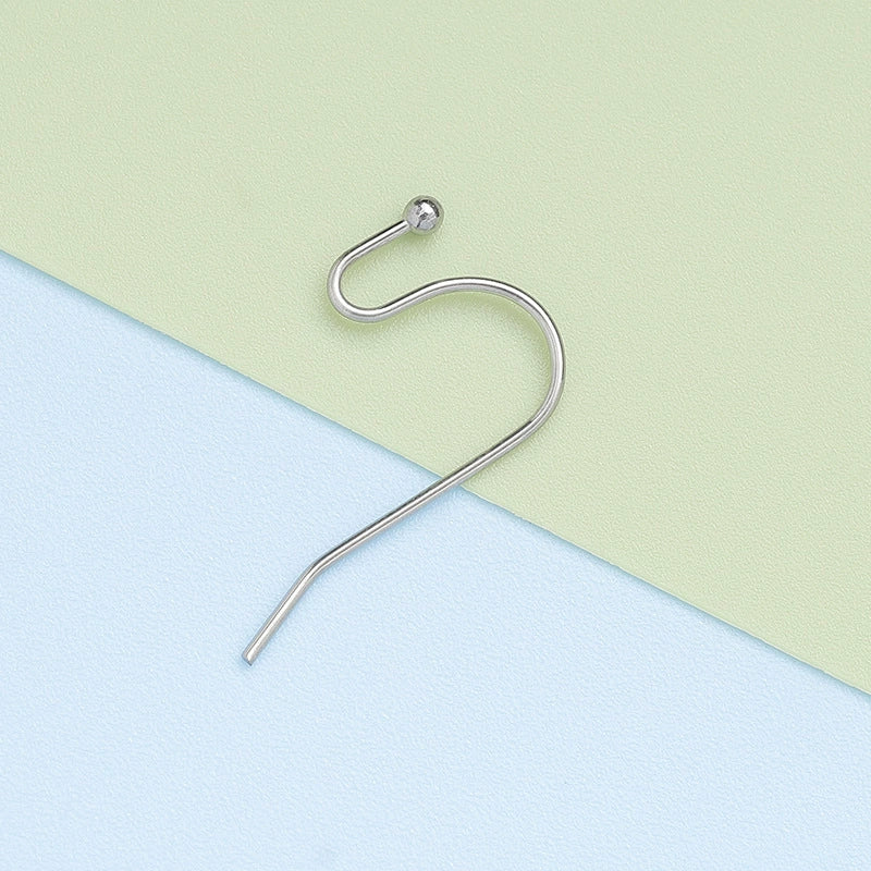 Stainless Steel Ball Head Fashion Geometric Ear Hooks Jewelry Accessories - Image 6