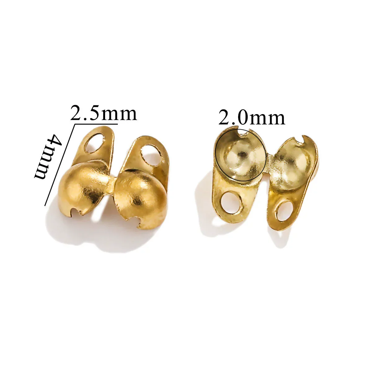 Stainless Steel Bead Buckle Pearl Necklace Gold Plated Electroplated Diy Jewelry - Image 16