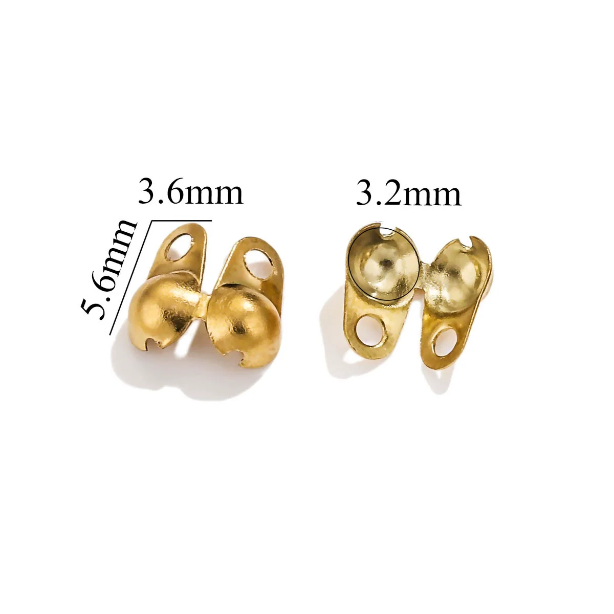 Stainless Steel Bead Buckle Pearl Necklace Gold Plated Electroplated Diy Jewelry - Image 18