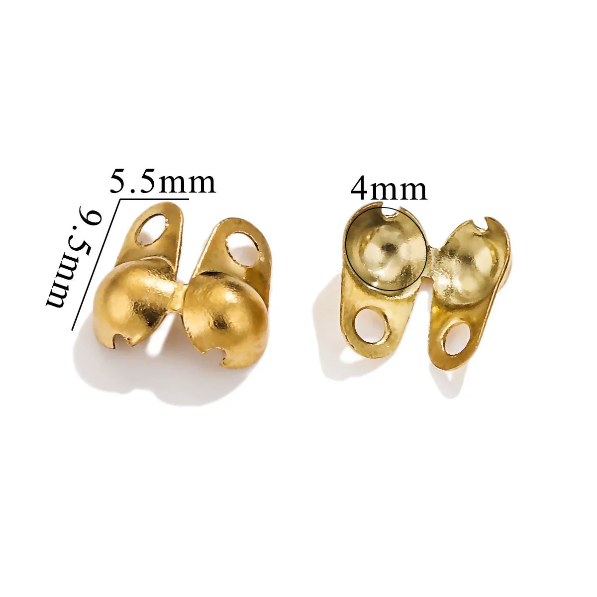 Stainless Steel Bead Buckle Pearl Necklace Gold Plated Electroplated Diy Jewelry - Image 19