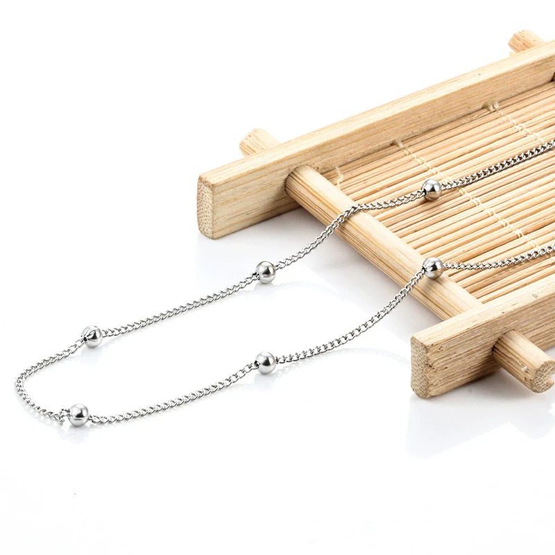 Stainless Steel Bead Chain Jewelry Accessories For Female Light Luxury Fashion With Electrolytic Electroplating - Image 4