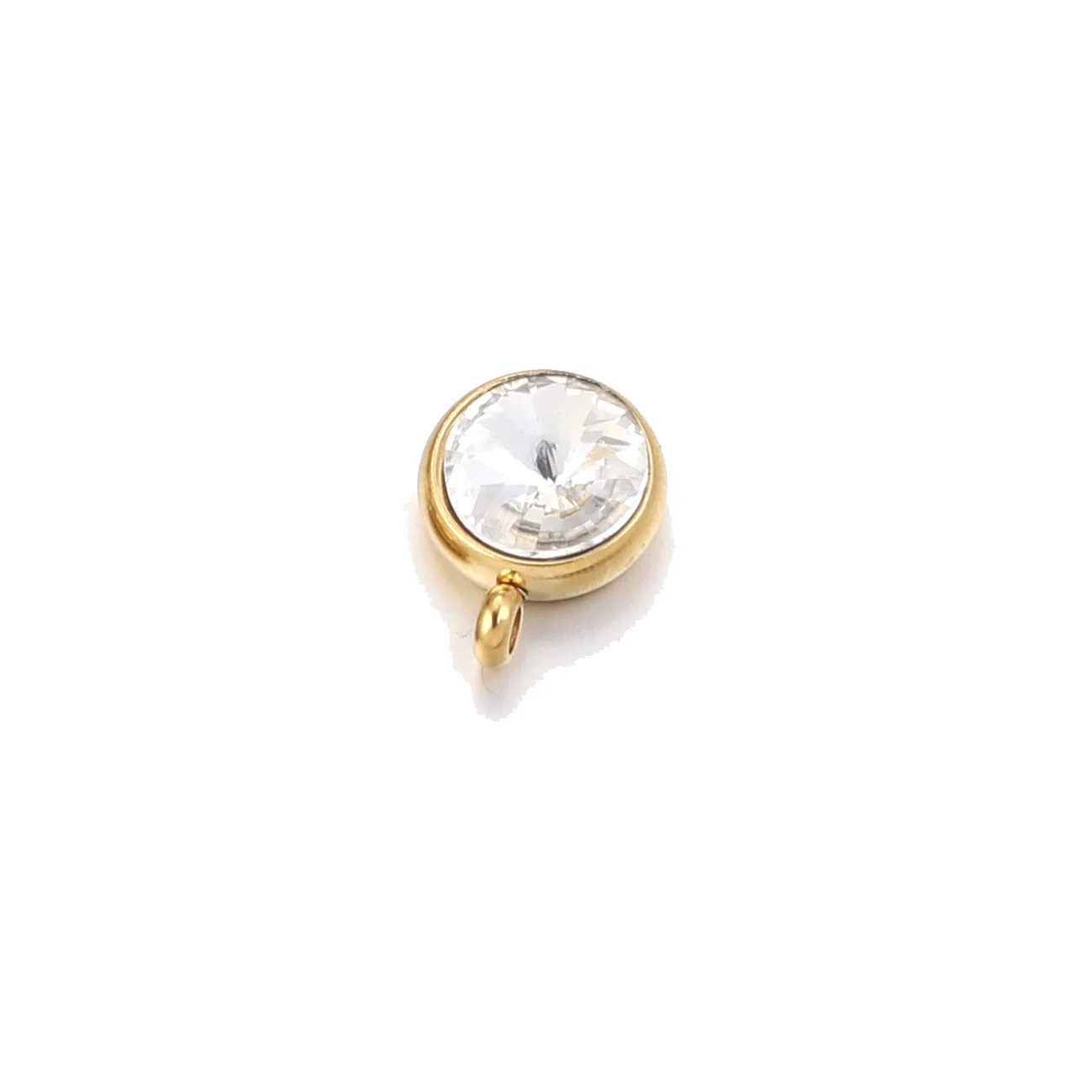 Stainless Steel Birthstone Pendant Vacuum Plated Jewelry Accessories - Image 12