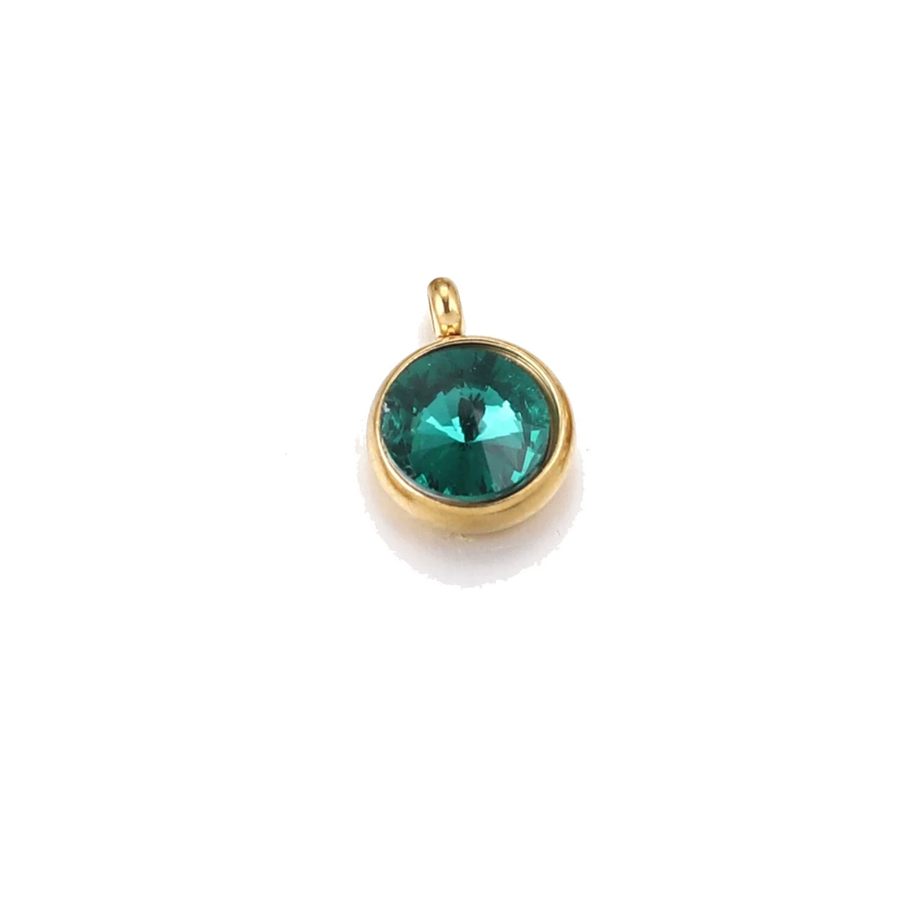 Stainless Steel Birthstone Pendant Vacuum Plated Jewelry Accessories - Image 13