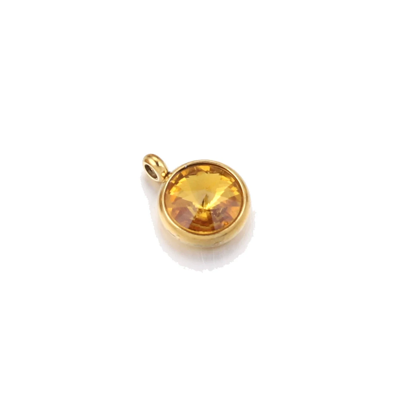 Stainless Steel Birthstone Pendant Vacuum Plated Jewelry Accessories - Image 7