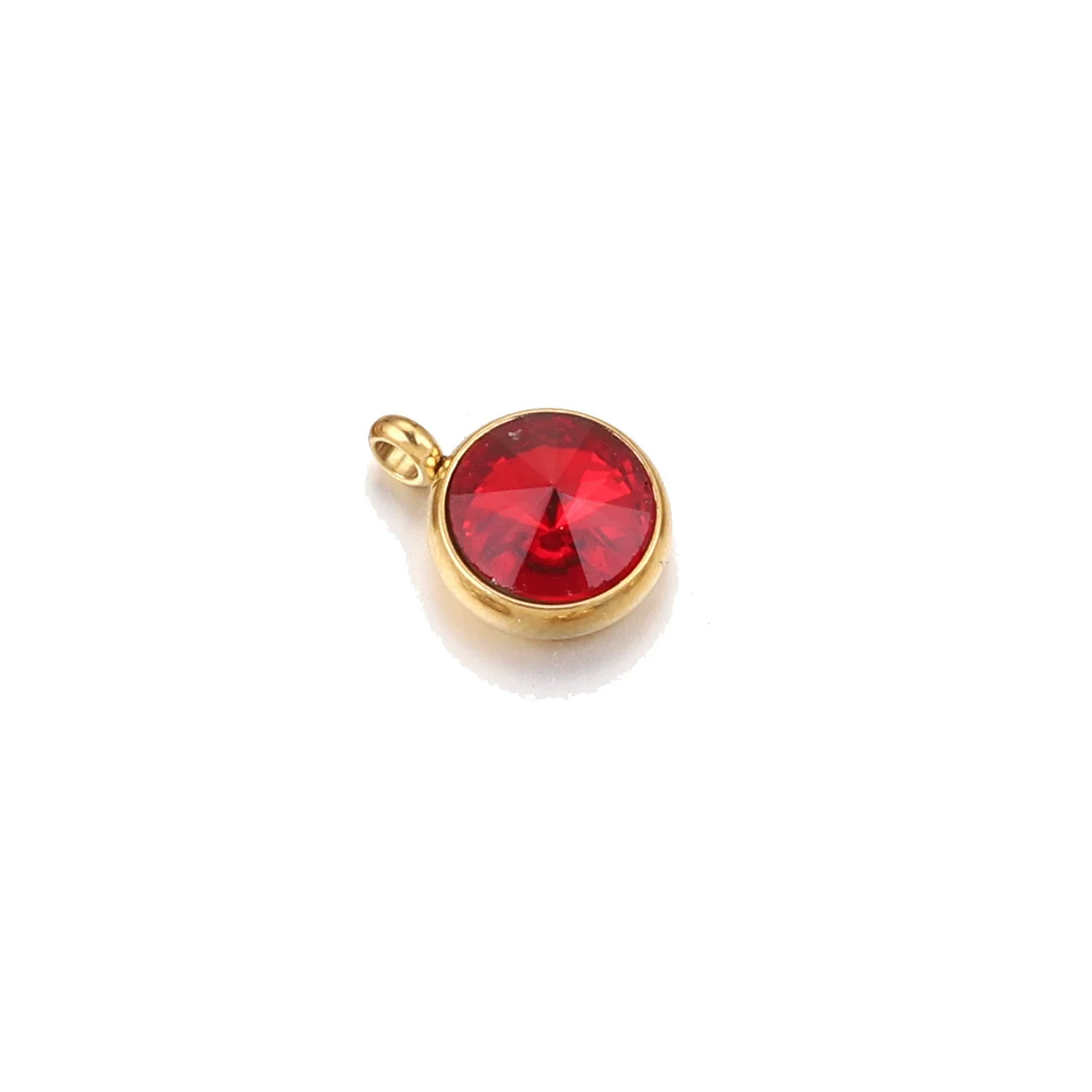 Stainless Steel Birthstone Pendant Vacuum Plated Jewelry Accessories - Image 8