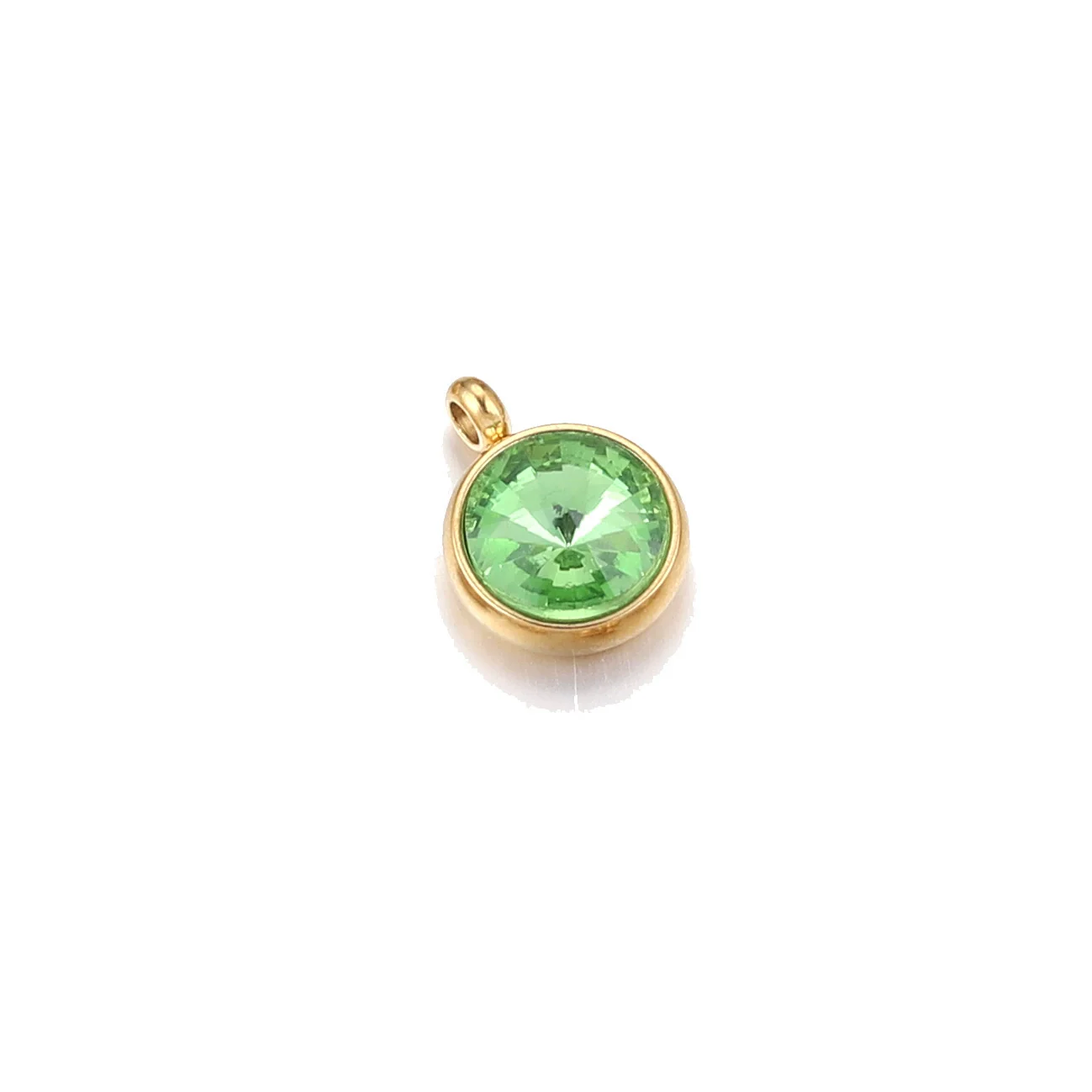 Stainless Steel Birthstone Pendant Vacuum Plated Jewelry Accessories - Image 9