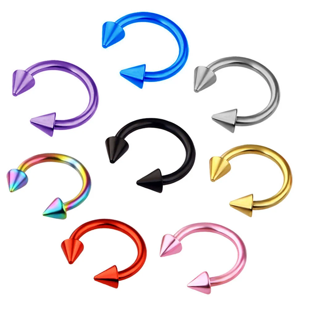 Stainless Steel Body Piercing Jewelry Cshaped Electroplated Unisex