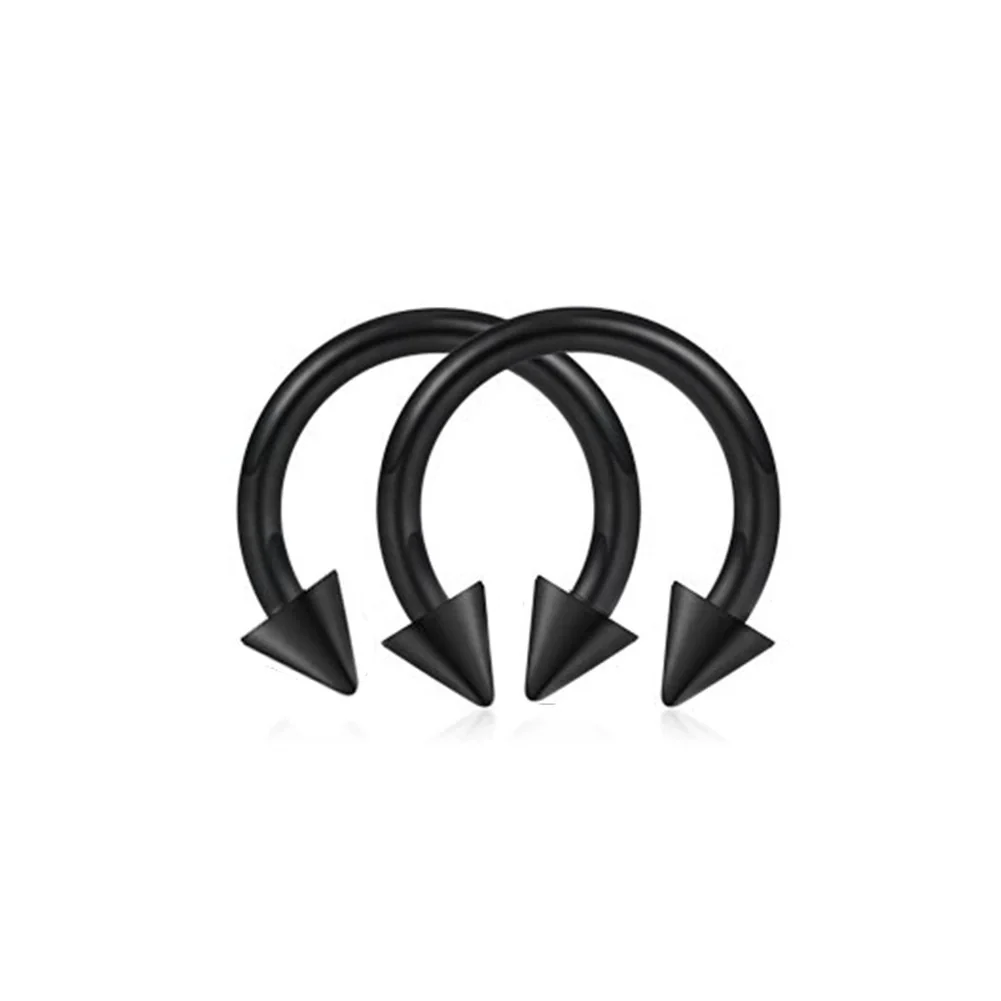 Stainless Steel Body Piercing Jewelry Cshaped Electroplated Unisex - Image 5
