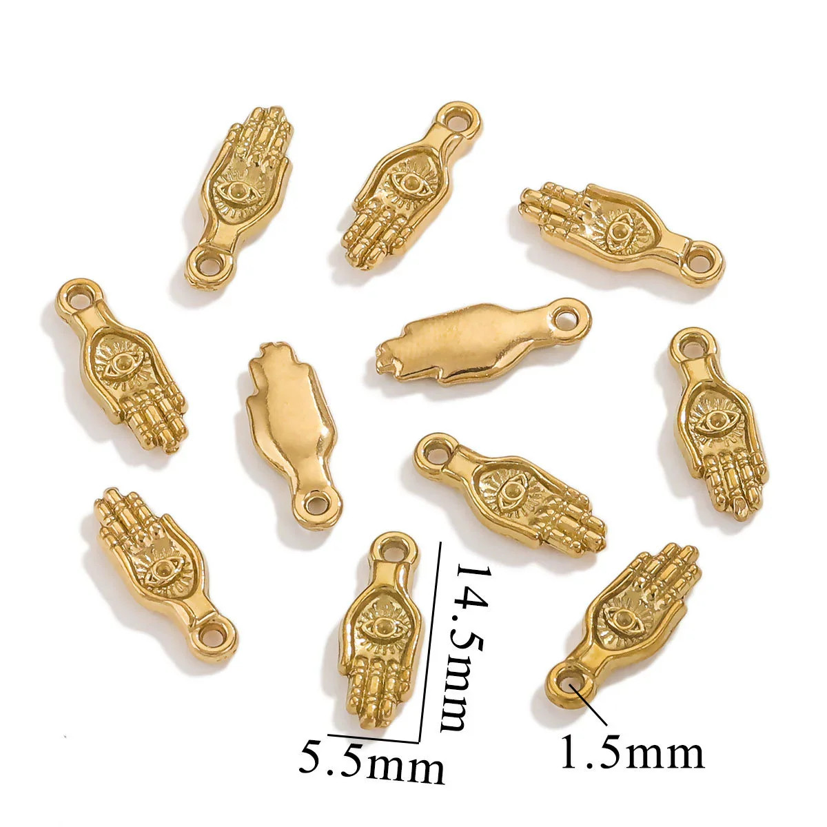 Stainless Steel Bow Leaves Pendant Accessories For Necklace And Bracelet Making Electroplated Waterproof - Image 11