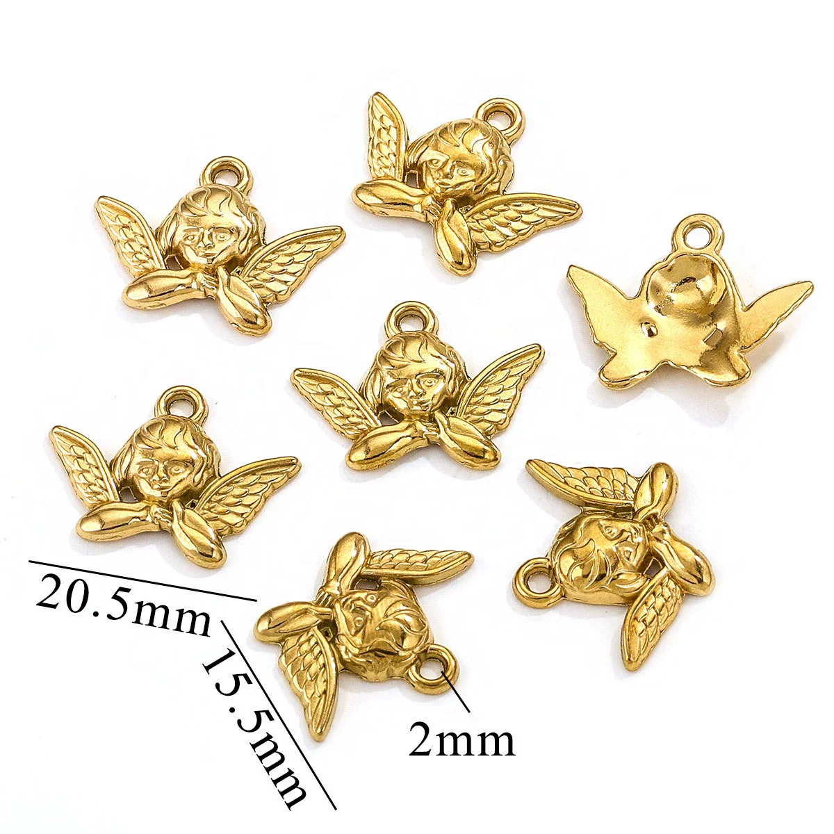 Stainless Steel Bow Leaves Pendant Accessories For Necklace And Bracelet Making Electroplated Waterproof - Image 12