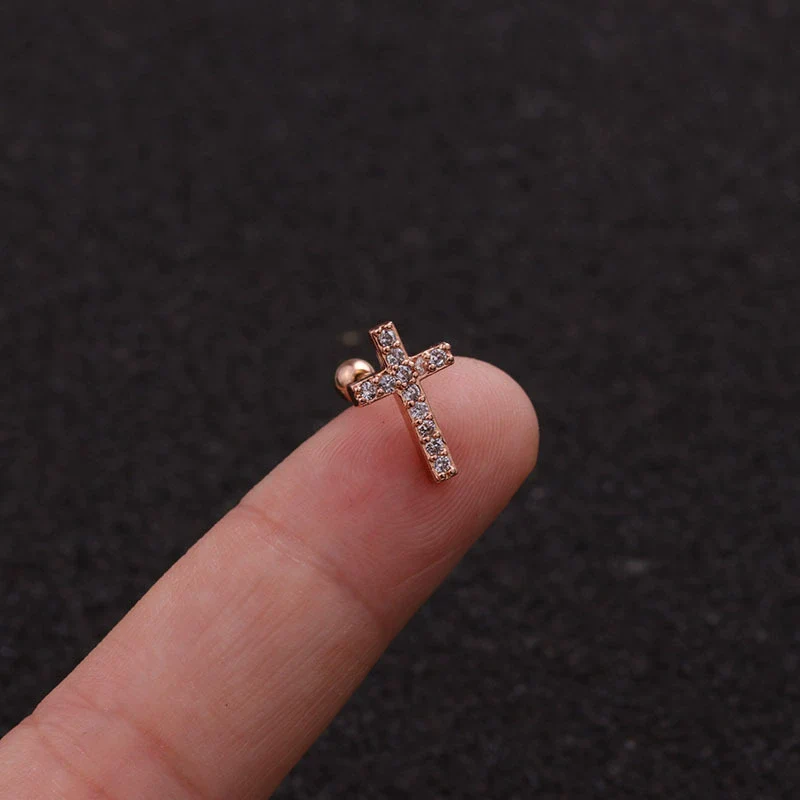 Stainless Steel Bow Pendant Zircon Earrings - Image 21