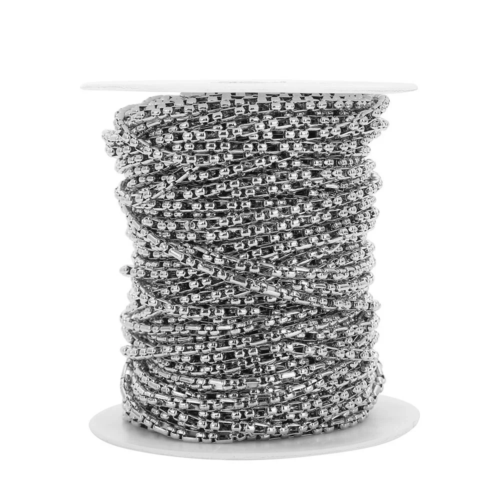 Stainless Steel Box Chain And Pearl Chain Women Jewelry Accessories With Electroplating - Image 6