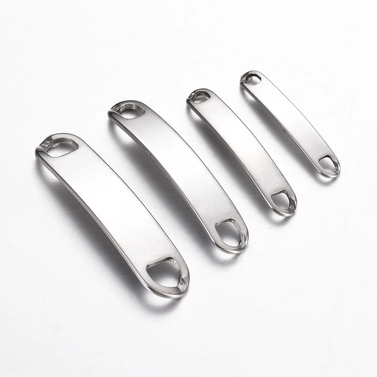 Stainless Steel Bracelet Connector Arc Curved Plate Pendant Jewelry Accessories Electroplated