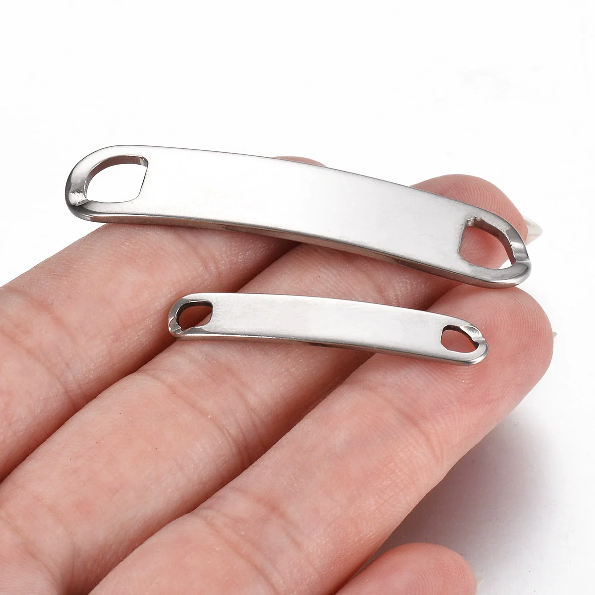 Stainless Steel Bracelet Connector Arc Curved Plate Pendant Jewelry Accessories Electroplated - Image 2