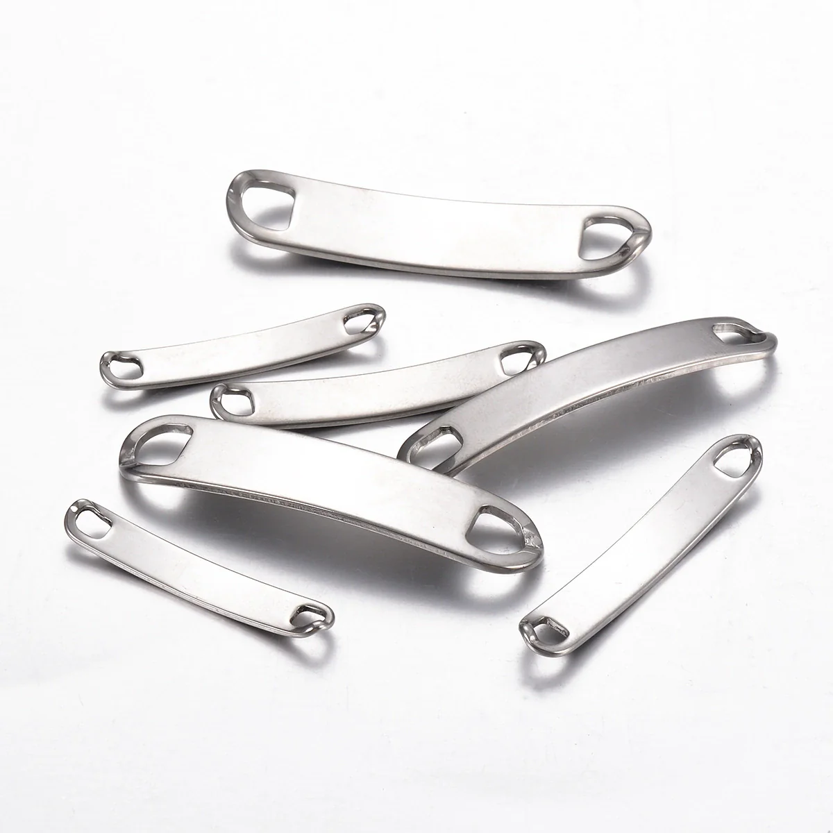 Stainless Steel Bracelet Connector Arc Curved Plate Pendant Jewelry Accessories Electroplated - Image 3
