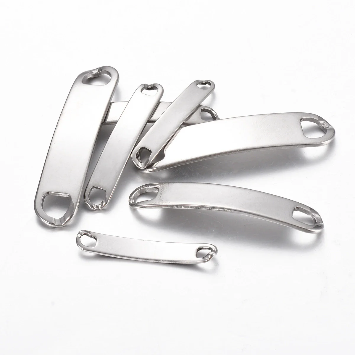 Stainless Steel Bracelet Connector Arc Curved Plate Pendant Jewelry Accessories Electroplated - Image 5