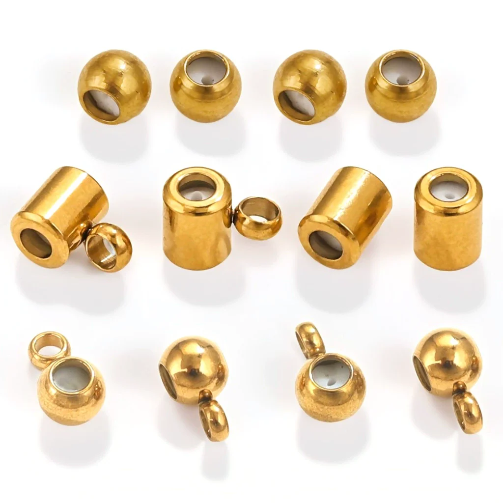 Stainless Steel Bracelet Necklace With Totem Pattern Gold Plated Electroplating Adjustable Positioning Beads