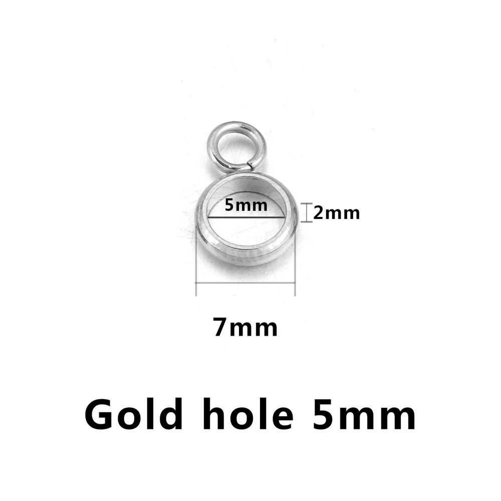 Stainless Steel Bracelet With Holes Hanging Beads Diy Jewelry Accessories Handmade Gold Plated - Image 11