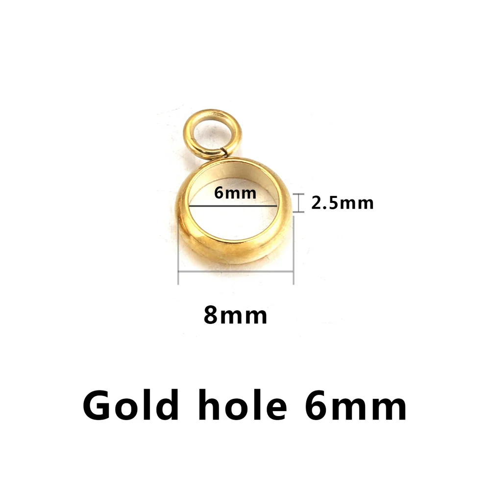 Stainless Steel Bracelet With Holes Hanging Beads Diy Jewelry Accessories Handmade Gold Plated - Image 12