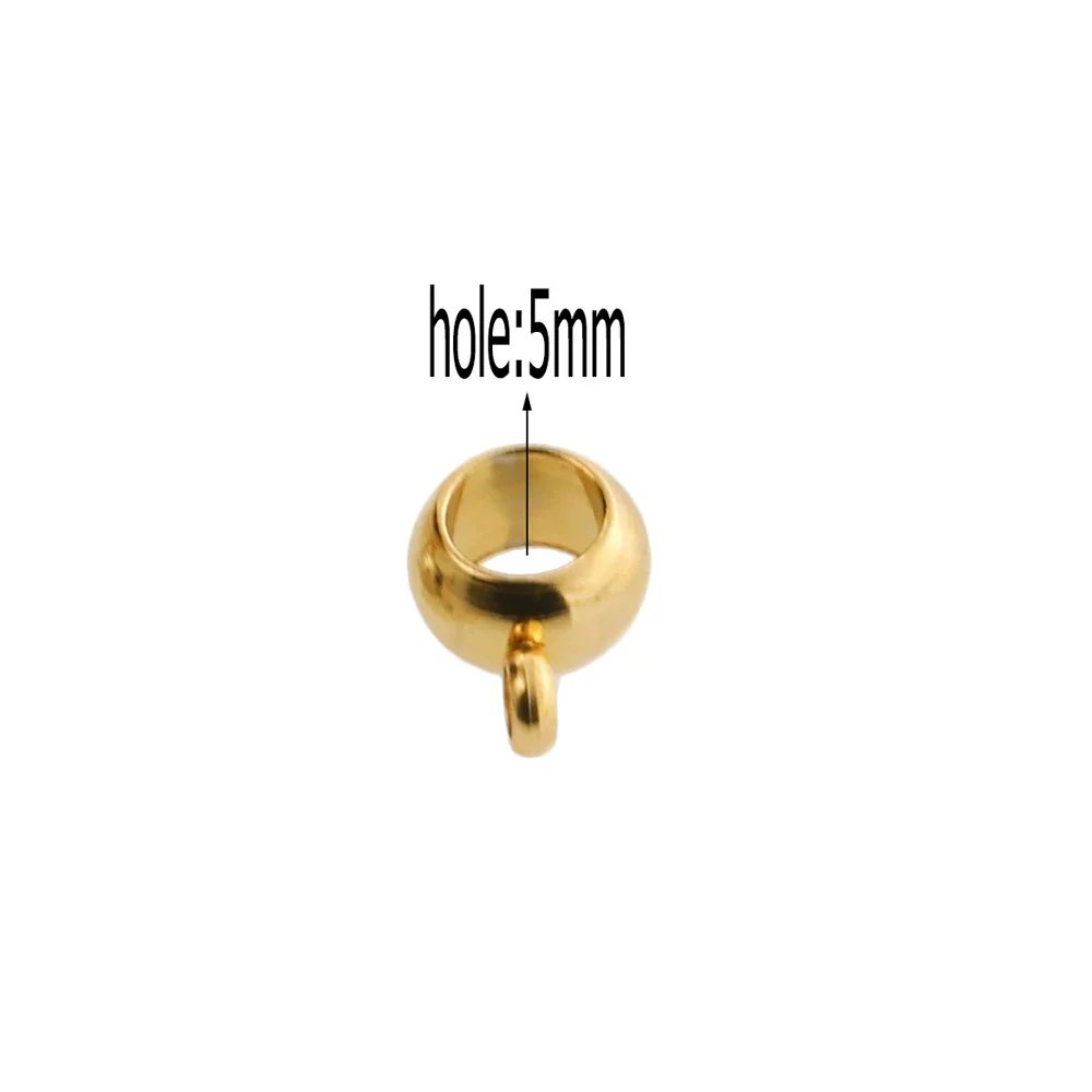 Stainless Steel Bracelet With Holes Hanging Beads Diy Jewelry Accessories Handmade Gold Plated - Image 18