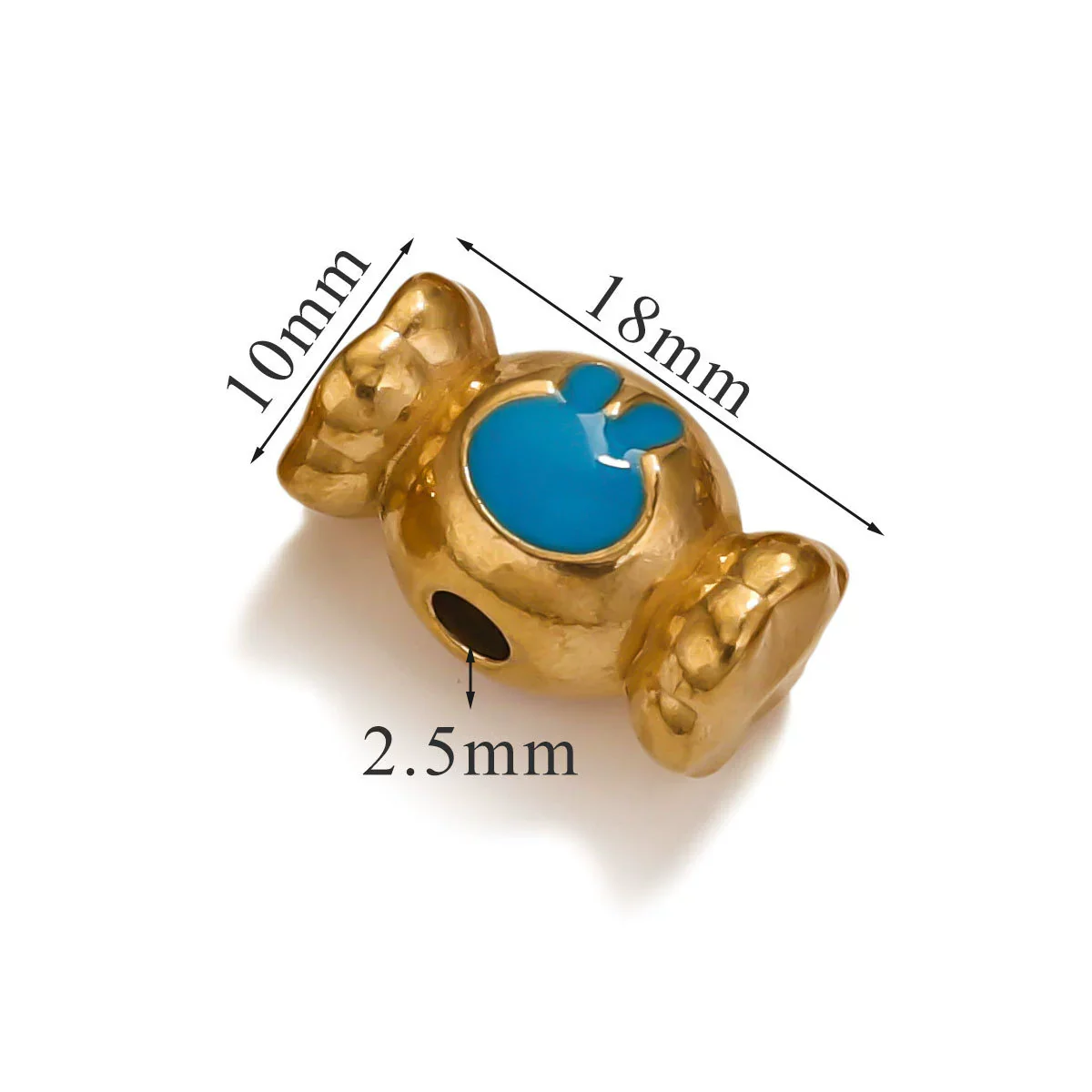 Stainless Steel Cartoon Beads With Oil Dropping Large Hole Eight Eyes Pattern 18K Gold Vacuum Plated Diy Bracelet Jewelry Accessories - Image 36
