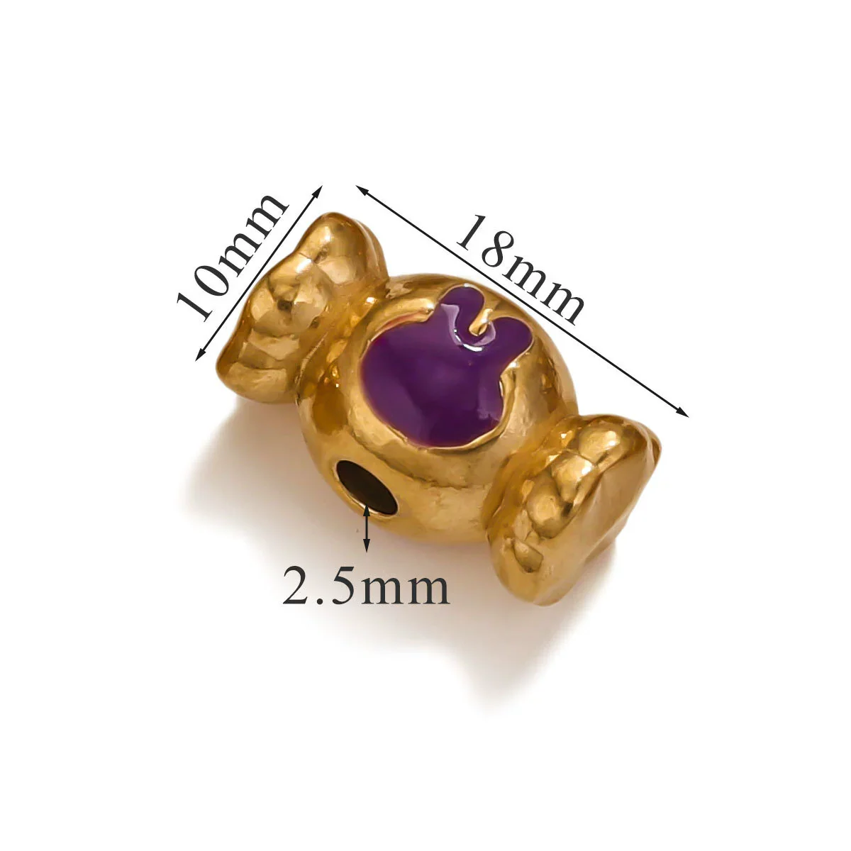 Stainless Steel Cartoon Beads With Oil Dropping Large Hole Eight Eyes Pattern 18K Gold Vacuum Plated Diy Bracelet Jewelry Accessories - Image 38