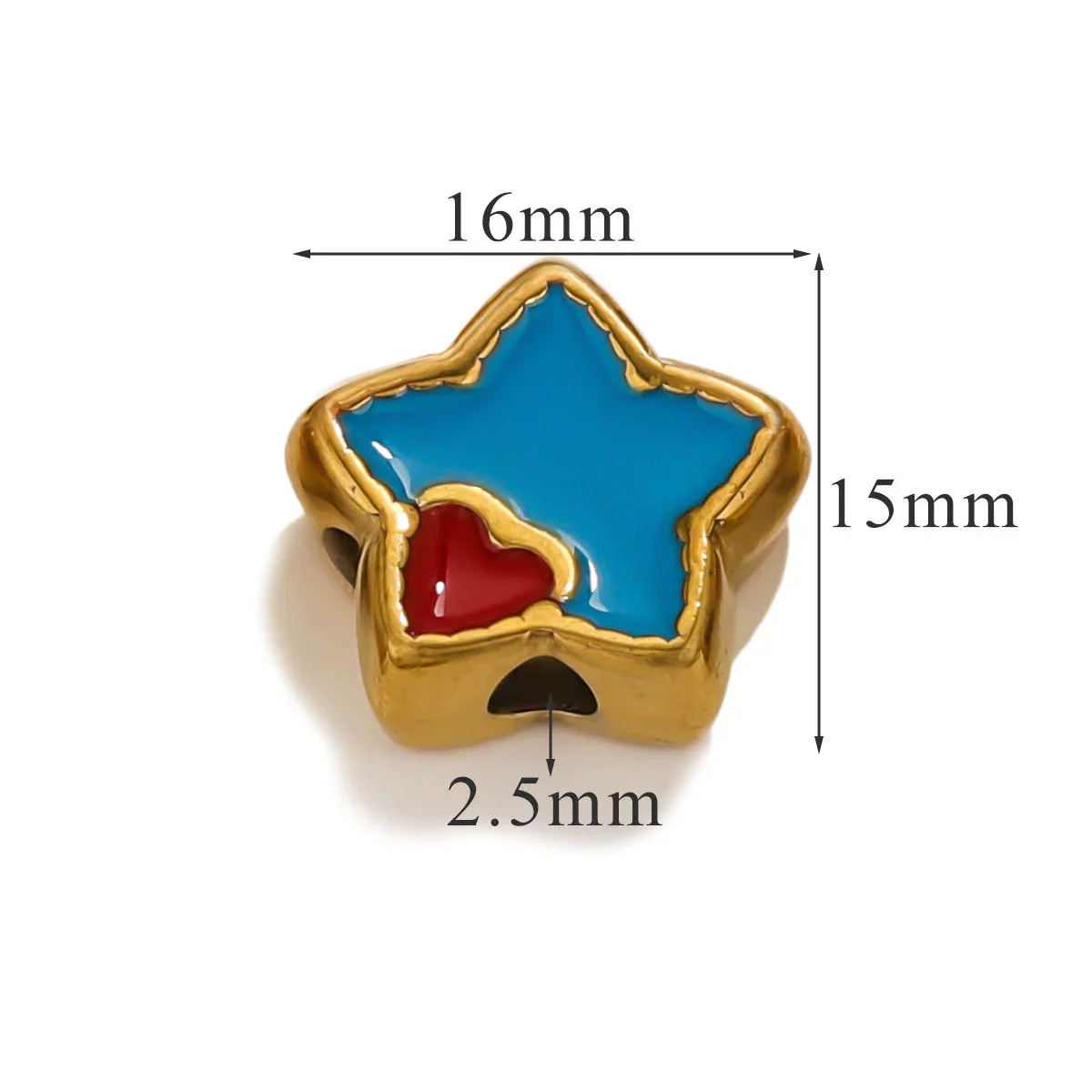Stainless Steel Cartoon Beads With Oil Dropping Large Hole Eight Eyes Pattern 18K Gold Vacuum Plated Diy Bracelet Jewelry Accessories - Image 42