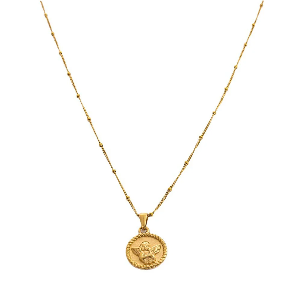 Stainless Steel Cartoon Characters Pendant Clavicle Chain Electroplated Love Necklace For Women - Image 5