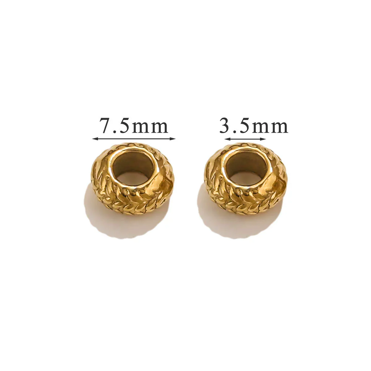 Stainless Steel Cast Bead Jewelry Accessories Electroplated Round Beads With Leather Rope Buckle Do Not Fade - Image 8