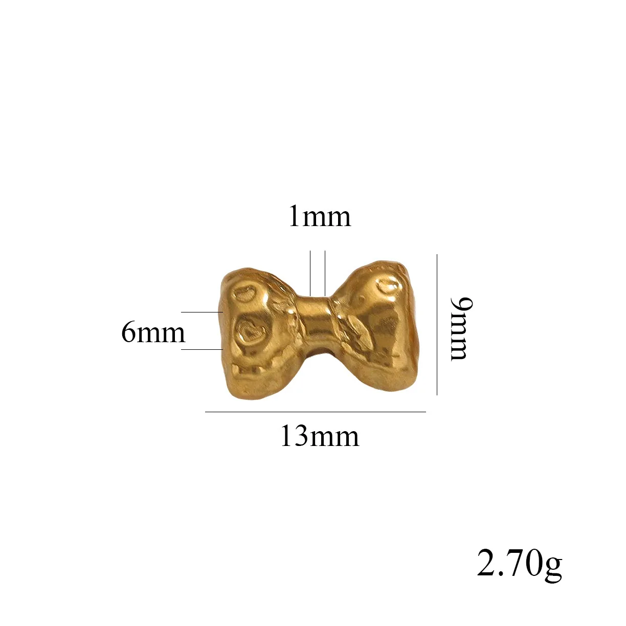 Stainless Steel Casting Bow Jewelry With Hirback Pattern And Electroplating Treatment Suitable For Earrings Hairpin Necklace Making - Image 12