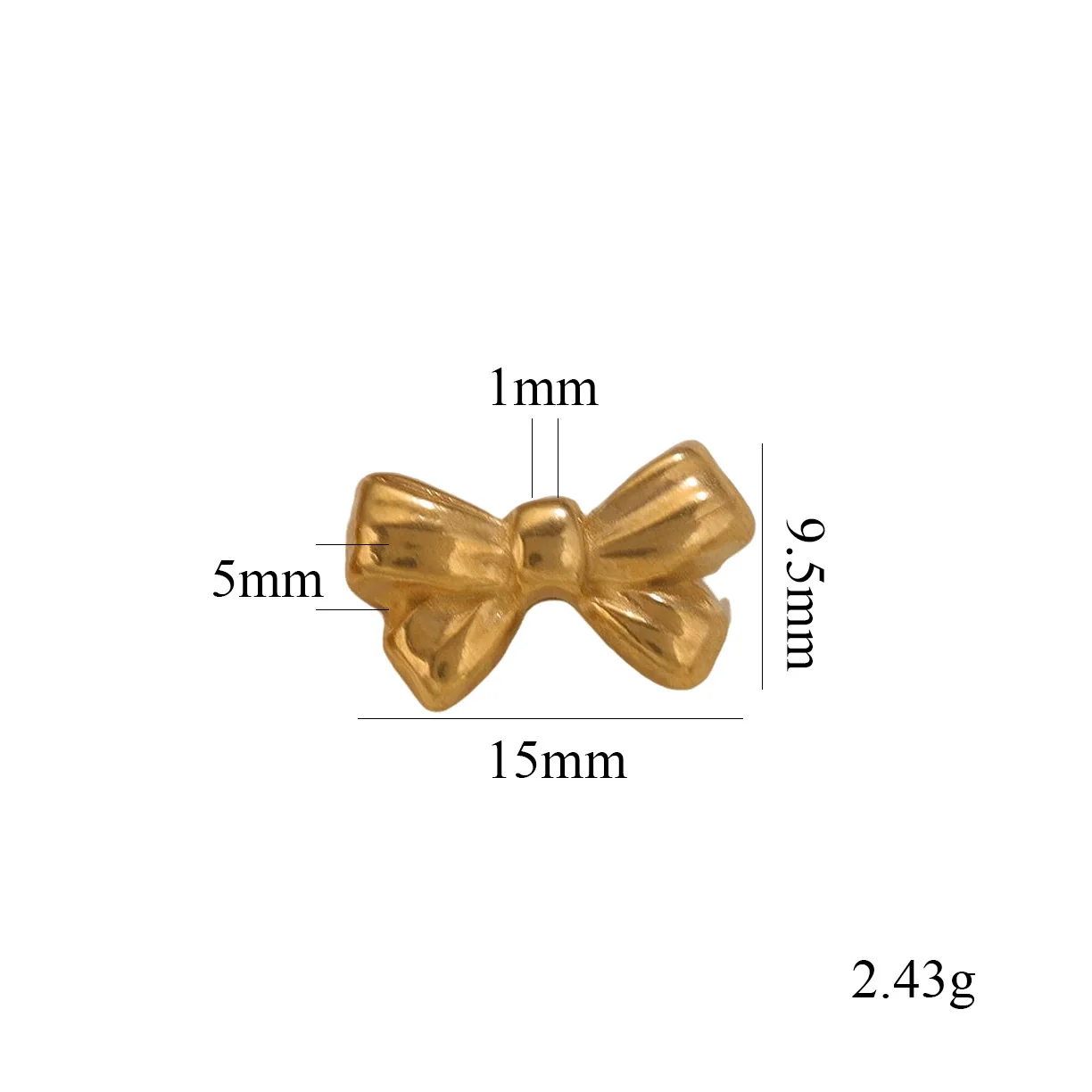 Stainless Steel Casting Bow Jewelry With Hirback Pattern And Electroplating Treatment Suitable For Earrings Hairpin Necklace Making - Image 16